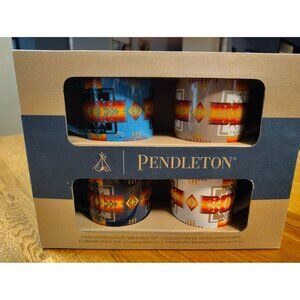 Pendleton new in box coffee mug cups set of four Aztec